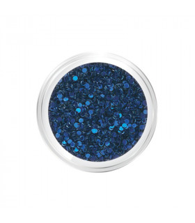 Confettis nail art bleu